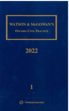 Load image into Gallery viewer, Ontario Civil Practice 2022 Volume 1 + Volume 2 (Annual Survey Forms) by Watson McGowan PKG 9781731909220 *84b
