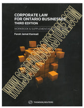 Load image into Gallery viewer, Corporate Law for Ontario Businesses with Workbook 3rd edition by Karmali 9781668717738 (USED:ACCEPTABLE; writings, highlights) *88h
