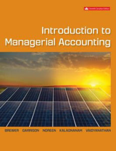 *PRE-ORDER, APPROX 7-10 BUSINESS DAYS* Introduction to Managerial Accounting 7th Edition by Peter Brewer 9781264858347 *116d [ZZ]